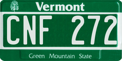 VT license plate CNF272