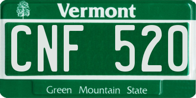 VT license plate CNF520