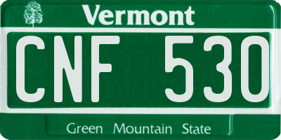 VT license plate CNF530