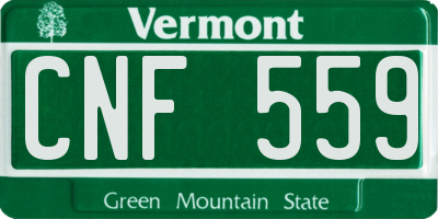 VT license plate CNF559