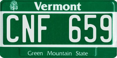 VT license plate CNF659