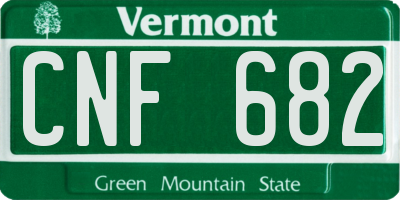 VT license plate CNF682