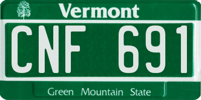 VT license plate CNF691