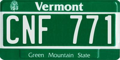 VT license plate CNF771