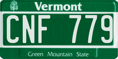 VT license plate CNF779