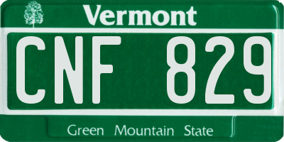 VT license plate CNF829