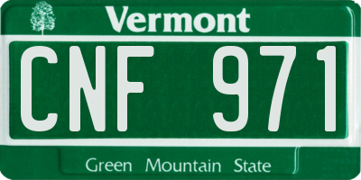 VT license plate CNF971