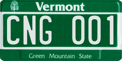 VT license plate CNG001