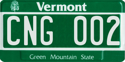 VT license plate CNG002