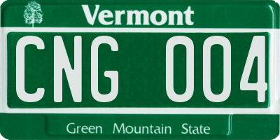 VT license plate CNG004