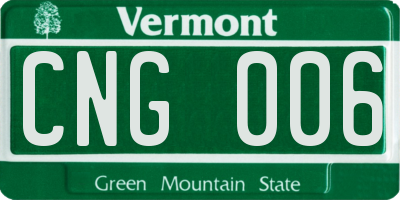 VT license plate CNG006