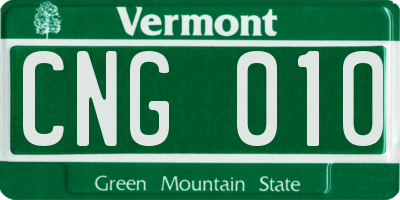 VT license plate CNG010