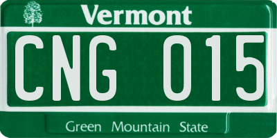 VT license plate CNG015