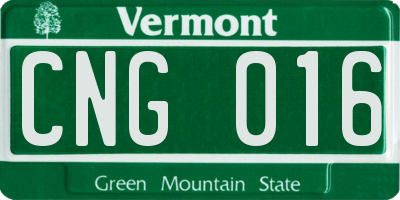 VT license plate CNG016