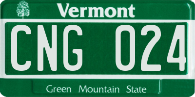 VT license plate CNG024