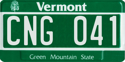 VT license plate CNG041