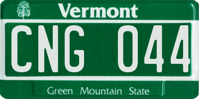 VT license plate CNG044