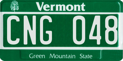 VT license plate CNG048