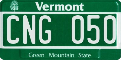 VT license plate CNG050