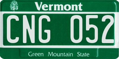 VT license plate CNG052