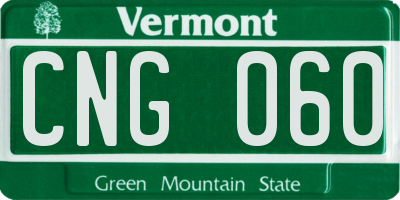 VT license plate CNG060