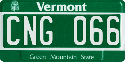 VT license plate CNG066
