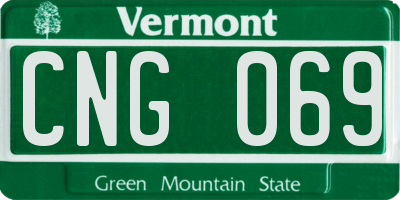 VT license plate CNG069