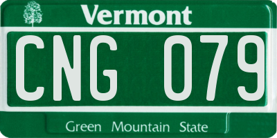 VT license plate CNG079