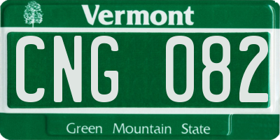 VT license plate CNG082