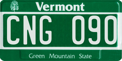VT license plate CNG090