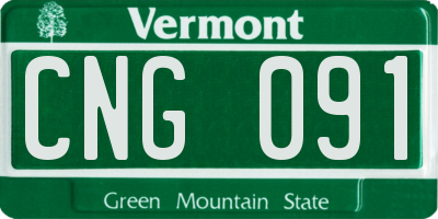 VT license plate CNG091