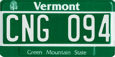 VT license plate CNG094