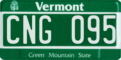 VT license plate CNG095