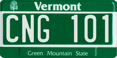 VT license plate CNG101