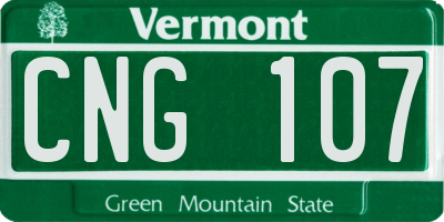 VT license plate CNG107