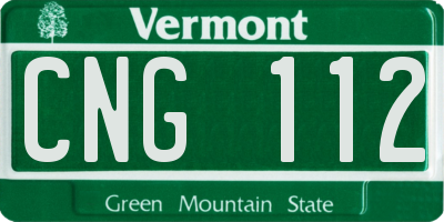 VT license plate CNG112