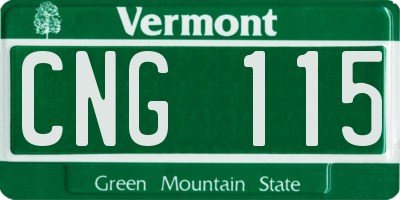 VT license plate CNG115