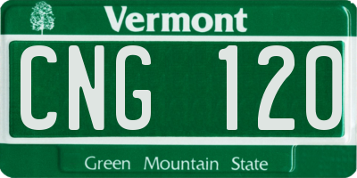 VT license plate CNG120
