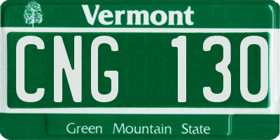 VT license plate CNG130