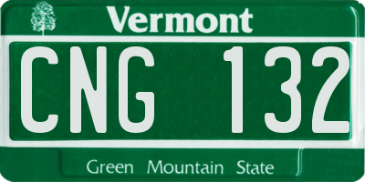 VT license plate CNG132