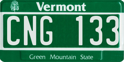 VT license plate CNG133