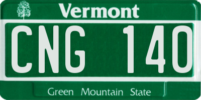 VT license plate CNG140