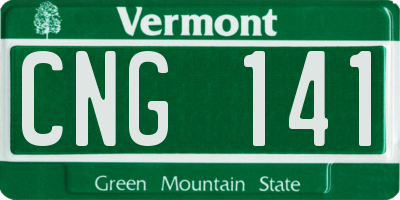 VT license plate CNG141