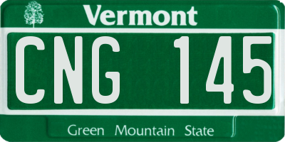 VT license plate CNG145