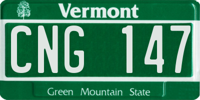 VT license plate CNG147