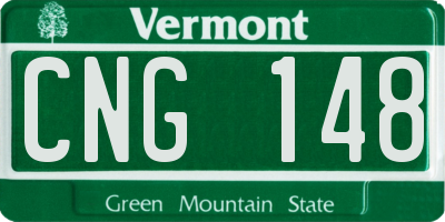 VT license plate CNG148