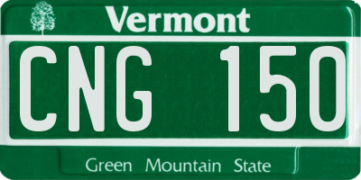 VT license plate CNG150