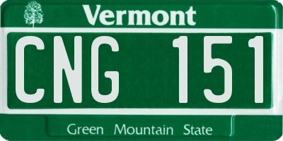 VT license plate CNG151