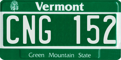 VT license plate CNG152