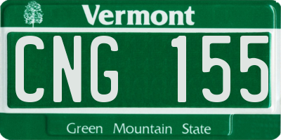 VT license plate CNG155